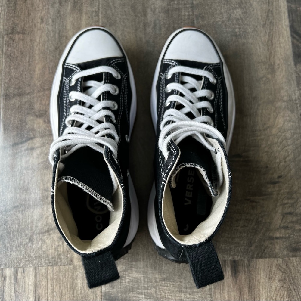 Converse Run Star Hike Shoes Women’s 8.5 Platform Hi Top Chuck Taylor Black - Picture 5 of 8